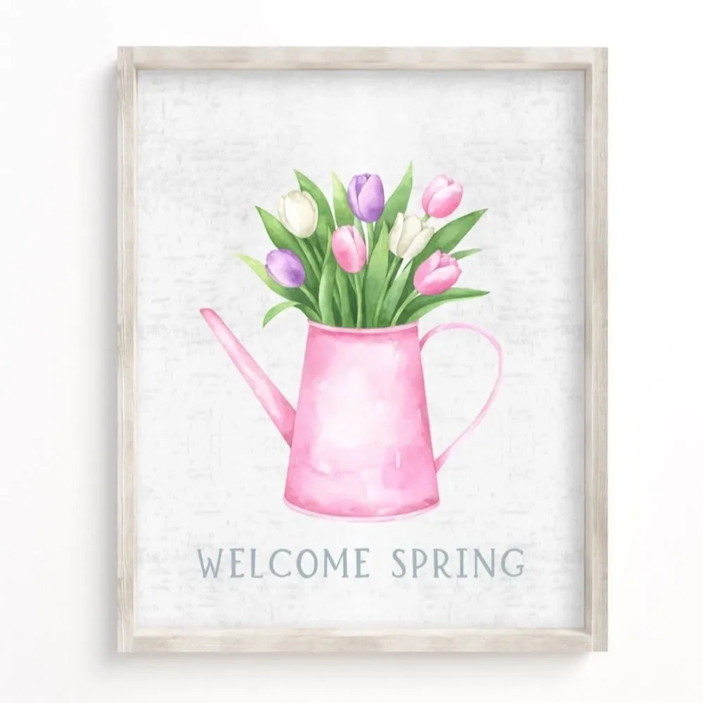 Spring Tulips Welcome Spring Print - Picture 2 of 2